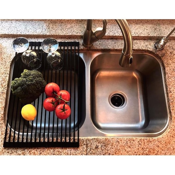 True & Tidy True & Tidy DR-881 Black Roll-Up Drying Rack; Black DR-881 Black - main